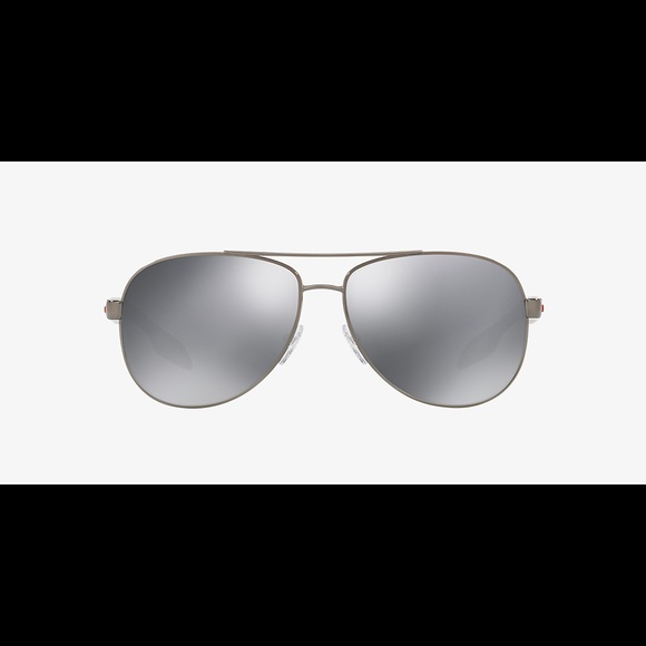 { Prada } Linea Rossa Silver Mirror Aviators - Picture 5 of 6